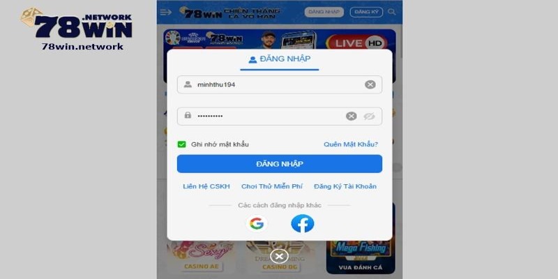 Bạn có thể dễ dàng đăng nhập để chơi game nổ hũ của 78win Bạn có thể dễ dàng đăng nhập để chơi game nổ hũ của 78win