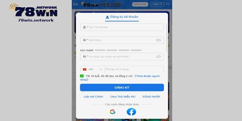 Để làm đại lý thì trước tiên bạn cần đăng ký tài khoản 78win Để làm đại lý thì trước tiên bạn cần đăng ký tài khoản 78win