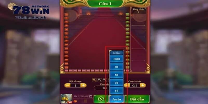 Người chơi có thể dùng tính năng auto để quay tự động tối đa 1000 vòng Người chơi có thể dùng tính năng auto để quay tự động tối đa 1000 vòng