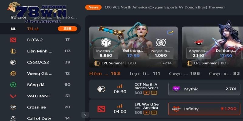 Nhiều người đã giải trí tại sảnh IA - Esport của 78win Nhiều người đã giải trí tại sảnh IA - Esport của 78win